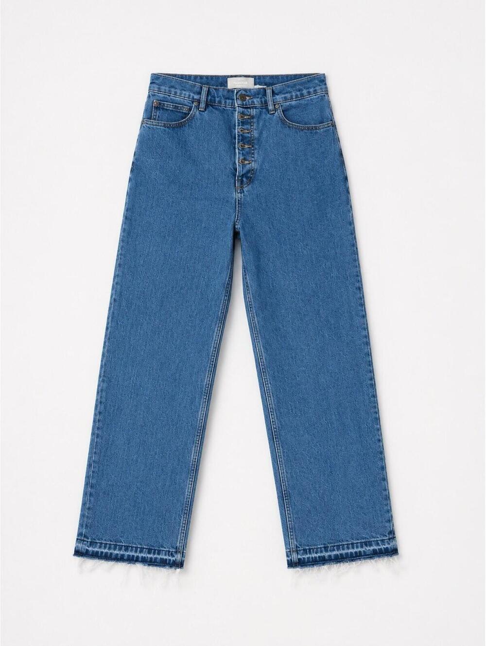 Everlane Way High Wide Leg Flare Sz30  Regular Blue Denim Jeans Boho Mature